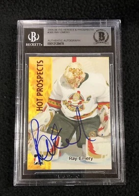 Ray Emery Signed 2005/06 Heroes and Prospects Card #368 Beckett Certified - Image 1 of 2