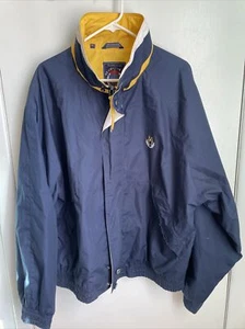 Marine Wear "Members Only" Gr. XL marine und gelb gefütterte Windbreaker Jacke - Bild 1 von 5
