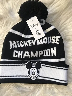 Совершенно новый Neff Mickey Mouse чемпион Beanie черный и белый - Изображение 1 из 2