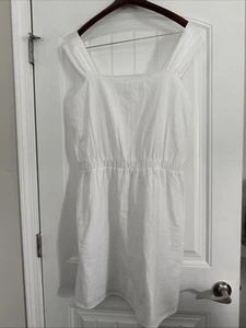 Vestido Loft XL Blanco Gasa Forrado Blanco 100% Algodón. Correas anchas para el hombro. Modesto - Imagen 1 de 10