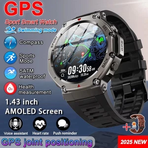 Smartwatch ULTRA for Men GPS Compas Military Outdoor Sport Smart watch Dual-BAND - Picture 1 of 16