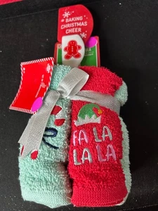 Weihnachten Küche Geschirrtuch & Spatel Set klein groß rot grün Deko - Bild 1 von 5