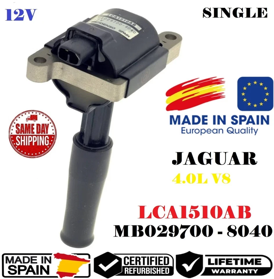 ✅GENUINE DENSO Ignition Coil For 1997-1999 JAGUAR XJ8 XJR XK8 4.0L V8 #LCA1510AB - Image 1 of 1