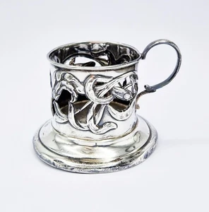 FINE ART NOUVEAU STERLING SILVER OPENWORK SALT CELLAR Sheffield 1905 - Picture 1 of 8