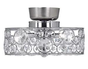 NEW Possini Euro Design Crystal 10" Round ceiling Fan Light Kit - Picture 1 of 12
