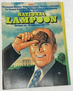 National Lampoon Magazine Nov 1974 Gerald Ford Civics Issue Nixon Watergate - Picture 1 of 3
