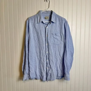 L.L. Bean Men's 100% Linen Slightly Fitted Long Sleeve Button Down Size Large J2 - Picture 1 of 4