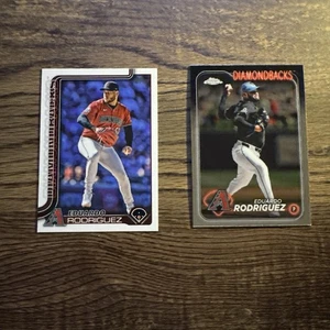 Eduardo Rodriguez 2024-2025 Topps Chrome Update/Series 2 Arizona 2-Card Lot - Picture 1 of 5