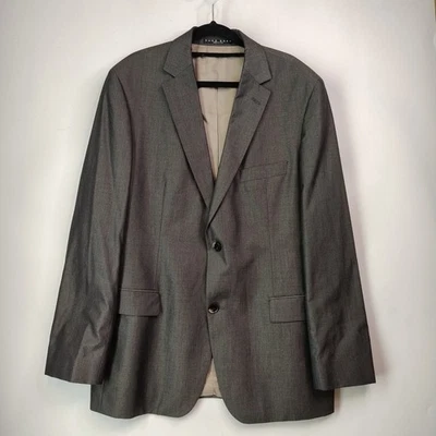 Vintage Hugo Boss Regular Blazer & Suit Pants Dark Grey Cotton & Silk USA - image 1 of 4