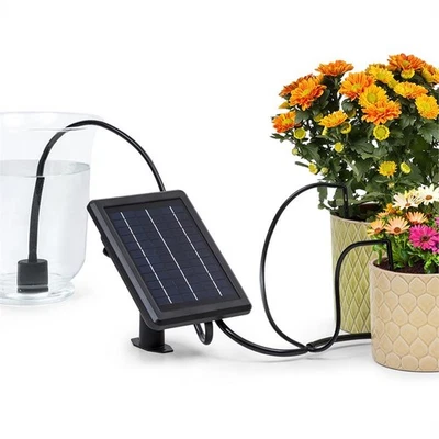 Bewässerungssystem Garten Pflanzen Urlaub Topfpflanzen Set Solar Akku Timer - Bild 1 von 4