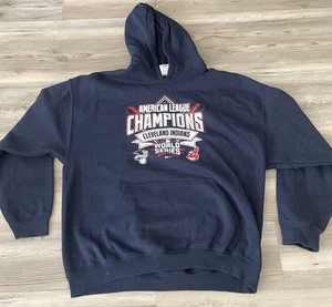 Cleveland Indians 2016 World Series American League Hoodie Herren XL Navy Blau - Bild 1 von 7