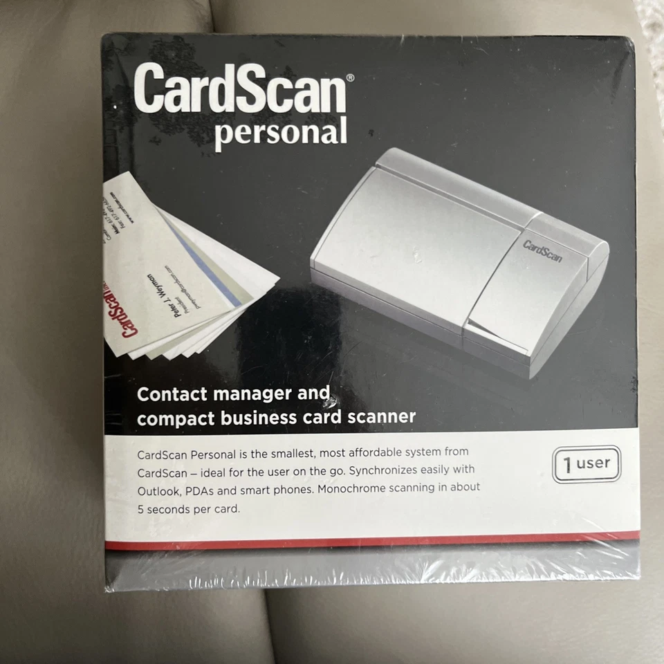 CardScan Personal Contact Manager and Compact Business Card Scanner NEW SEALED - Image 1 of 2