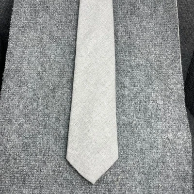 John Weitz Woven Wool Blend Tie 3" X 57" Gray Formal - Image 1 of 4