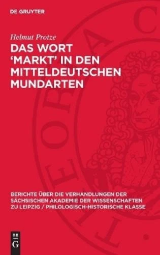 Helmut Protze Das Wort 'Markt' in Den Mitteldeutschen Mun (Hardback) (US IMPORT) - Image 1 of 1