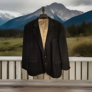 Abrigo Blazer Deportivo Jos A Bank 100% Cabello Camel 2 Botones Negro Sólido Para Hombre 50 Reg - Imagen 1 de 12