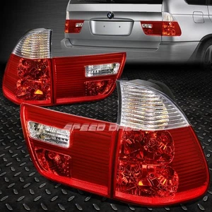 FOR 00-06 BMW X5 E53 RED/CLEAR LENS TAIL LIGHT REAR BRAKE REVERSE LAMPS 4PCS - Imagen 1 de 5