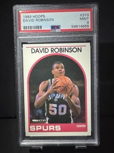 David Robinson San Antonio Spurs 1989 Hoops Rookie Card #310 PSA 9 Mint - Picture 1 of 2