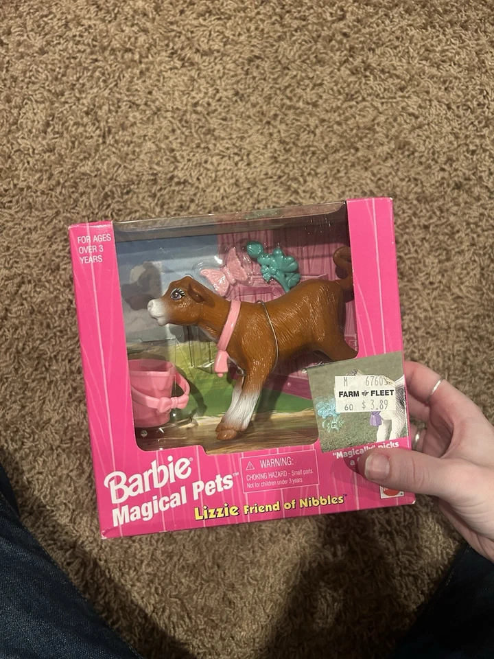 Barbie Magical Pets 1997 Mattel Lizzie the Cow ternero granja amiga de mordiscos en caja original Foto 1 de 1
