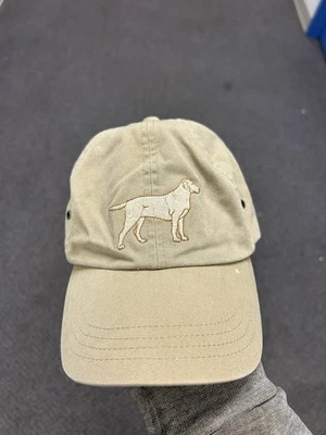 Gorra vintage LL Bean beige ajustable con tirantes amarilla laboratorio papá. RARO Foto 1 de 4