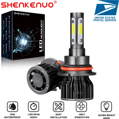 For Ford Bronco 1989-1991 2PCS 9004 LED Headlight Bulbs High/Low Dual Beam 6000K Foto 1 de 4