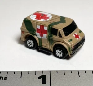 1986 Micro Machines Military 70s Chevy Medic Van Desert Camo Vintage Galoob Mini - Picture 1 of 4