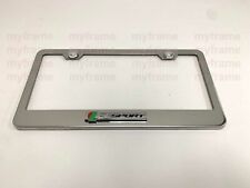 1pc 3D R-SPORT LOGO Emblem Stainless Steel Chrome License Plate Frame Holder Tag