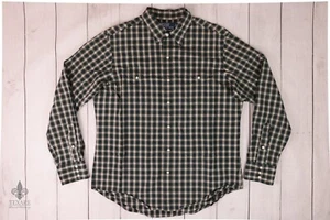 POLO RALPH LAUREN Western Hemd L grau/beige kariert Druckknöpfe klassisch - Bild 1 von 6