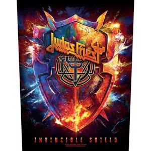 JUDAS PRIEST INVINCIBLE SHIELD LARGE SIZE PRINTED SEW ON BACK PATCH OFFICIAL - Imagen 1 de 7