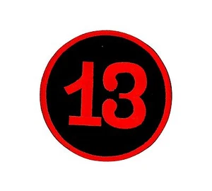 patch backpack 13 thirteen number lucky unlucky biker motorcycle - Picture 1 of 1