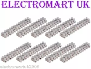 10 X 12 WEGE 30A 30 AMP STREIFENVERBINDER ELEKTRISCHE DRAHTKLEMME CHOC BLOCK - Bild 1 von 1