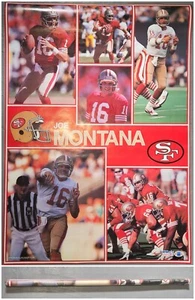 Joe Montana 1990 NOS SEALED VINTAGE SF 49ERS Starline 42x58" Monster Poster RARE - Bild 1 von 20