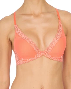 Natori Women's Feathers Contour-Plunge Underwire Bra 730023 Persimmon - Picture 1 of 4