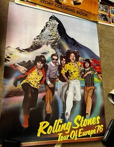 ROLLING STONES 1976 ORIGINAL TOUR OF EUROPE POSTER FROM official r.s. fanclub - Bild 1 von 2