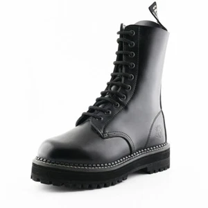 Bota Derby Para Mujer Grinders Taylor CS Negra 10 Ojales Puntera No Acero - Imagen 1 de 7