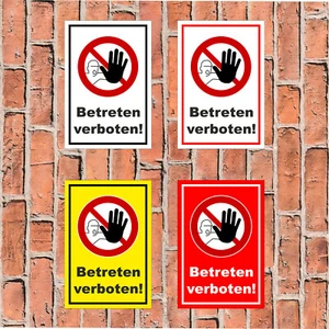 Schild - Stophand Betreten verboten! - Verbotsschild in 4 Größen - S00355-002 - Bild 1 von 5