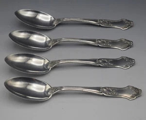 INTERNATIONAL SILVER LA ROCHELLE SET OF 4 STERLING SILVER TEASPOONS 85 GR 1909 - Picture 1 of 7
