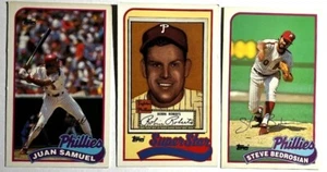 Philadelphia Phillies ~ 1989 Topps Baseball Talk Karten Lot mit Roberts ~ KOSTENLOSER VERSAND - Bild 1 von 2