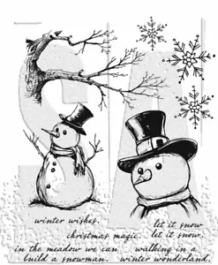 Tim Holtz Timbri a Cling 7"X8,5"-Mr. Frostie (Confezione da 1) - Foto 1 di 1