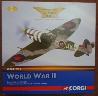 Esmalte cuadrado Corgi Aviation Spitfire MkVB Stefan Witorzenc n.o 302 aa31911  Foto 1 de 4