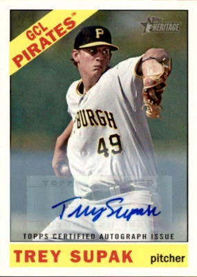 2015 Topps Heritage Minors Real One Autographs Trey Supak ROA-122 NICE - Image 1 of 2