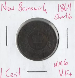 Moneda Nuevo Brunswick 1 Céntimo 1864 KM6, corta 6 - Imagen 1 de 4