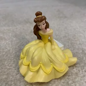 Disney Beauty and Beast Belle Sit Yellow Dress 2.5" Toy Figure PVC Cake Topper - Picture 1 of 8