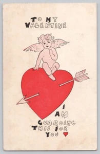 Postkarte Vintage Kunst Mfg Co Amelia Ohio an meinen Valentinstag Verkäufer Probe - Bild 1 von 2