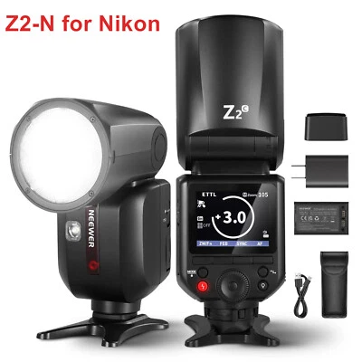 Круглая вспышка NEEWER Z2-N 2,4 г TTL HSS 1/8000s Speedlite для фотоаппарата Nikon - Изображение 1 из 4