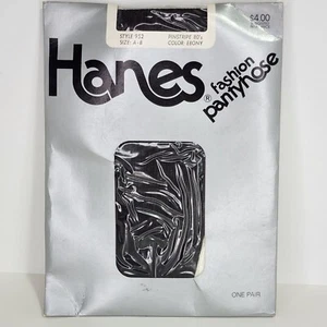 Vintage Hanes Fashion Strumpfhose Gr. A-B Ebony Style 952 Nadelstreifen 80er Neu aus altem Lagerbestand 1979 - Bild 1 von 5