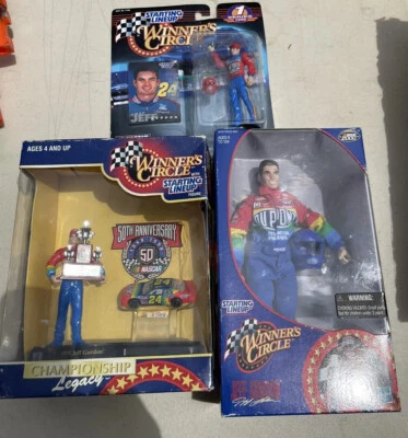 Starting Lineup Winners Circle Lot of 3 JEFF GORDON 1995 Figure Car #24 - Image 1 of 4