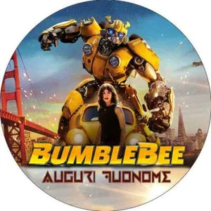 Cialda BUMBLE BEE TRANSFORMERS Torta Ostia Zucchero con NOME - Imagen 1 de 8