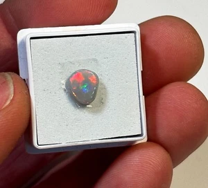 0.95 crt Lightning Ridge Semi Black Pear Opal Cabochon Gem Australian Eo-1035 - Picture 1 of 9