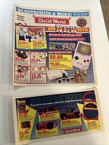 Negozio di giocattoli mondo per bambini Halloween 1989 giornale pubblicità volantino catalogo Boglins Polaroid - Foto 1 di 16