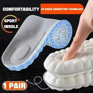 5D Memory Foam Insoles Inner Sole Insert Air Cushion Heel Foot Shoe Pads Unisex - Picture 1 of 25